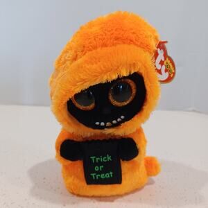 Ty Beanie Boos Grinner 6 Inch Orange Halloween Ghoul 2018 Plush